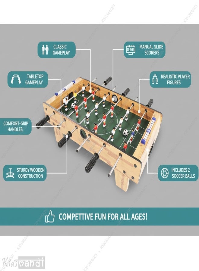 كيدز ماندي لعبة كرة القدم المصغرة للأطفال والكبار | لعبة عائلية ممتعة داخلية | لعبة رياضية مصغرة لكرة القدم المصغرة (كبيرة) - Image 4
